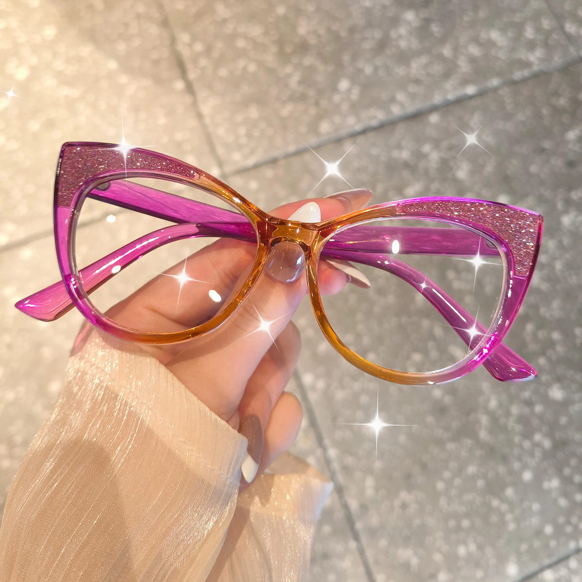 Trendiger Katzenaugen-Brillenrahmen, geeignet für Büro, Netz, Handy, TV-Nutzung, perfekte Geschenke für alltägliche stilvolle Accessoires – Detail 19