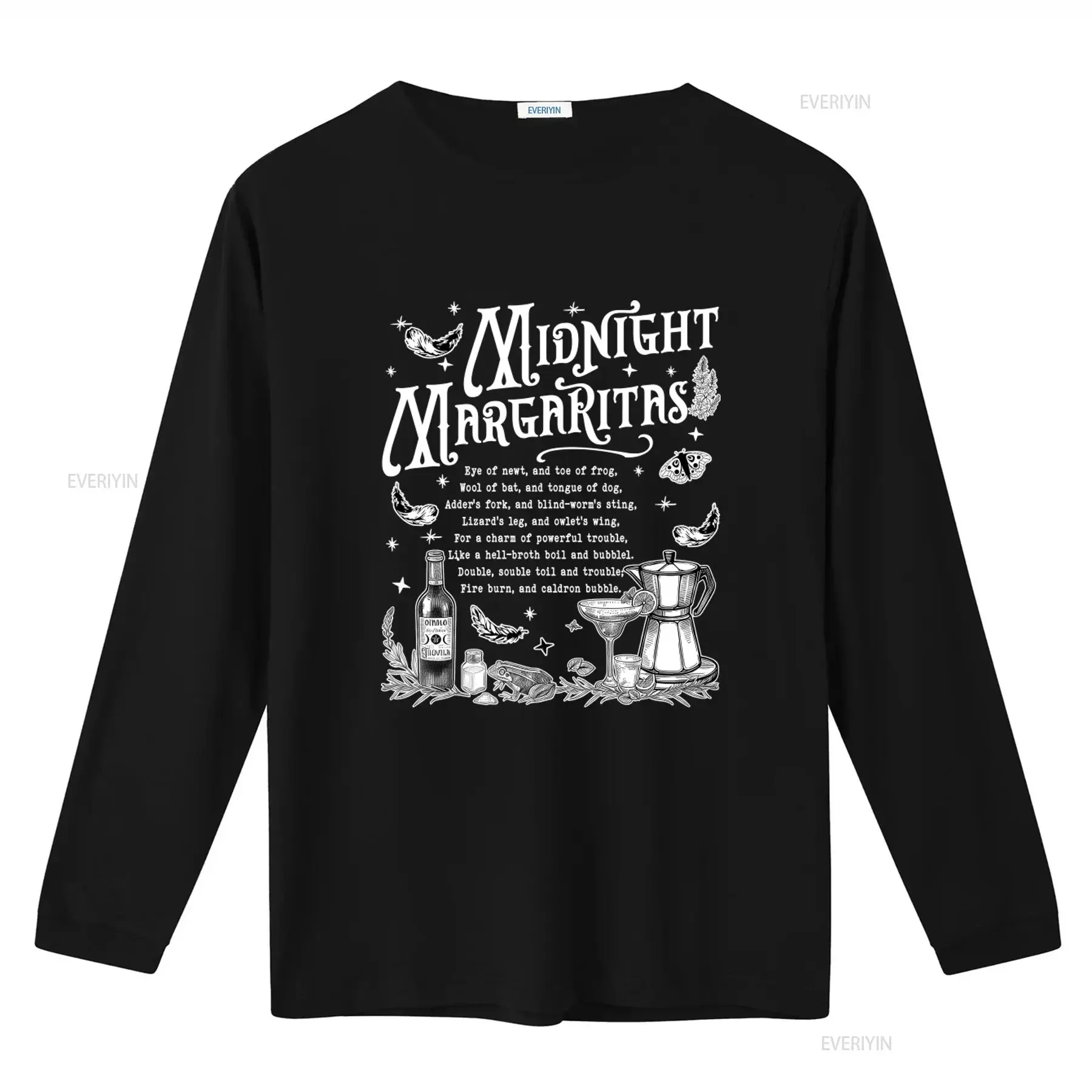 Midnight Margaritas T Shirt Practical Magic Tequila Margarita Spooky Halloween Funny Drinking Design vintage Washed Breathable