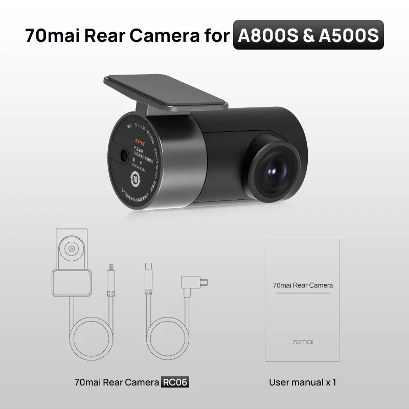 Caméras arrière 70mai pour différents modèles de 70mai Dash Cam
