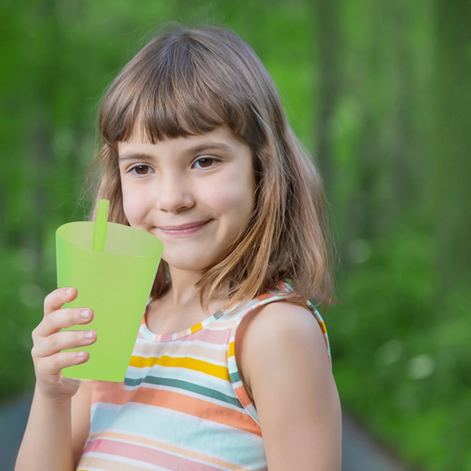 

6Pcs Toddler Sippy Cup Leak Proof Design Candy Color Drinking Cups with Straw for Children Plastic Water Cups Sippy Cup