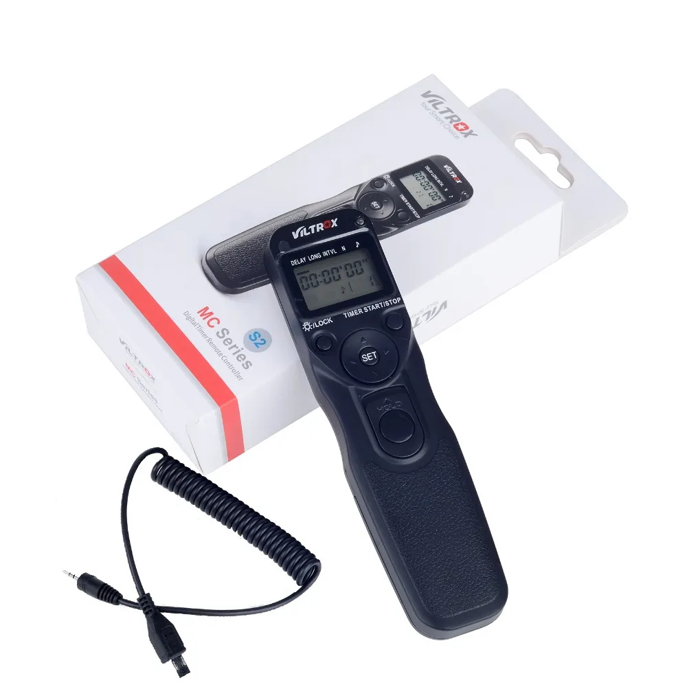 Viltrox MC-S2 Camera LCD Timer Shutter Release Remote for Sony A9 A7II A7SII A7RII A6500 A5100 A5000 A3000 HX60 HX50 RX100M2
