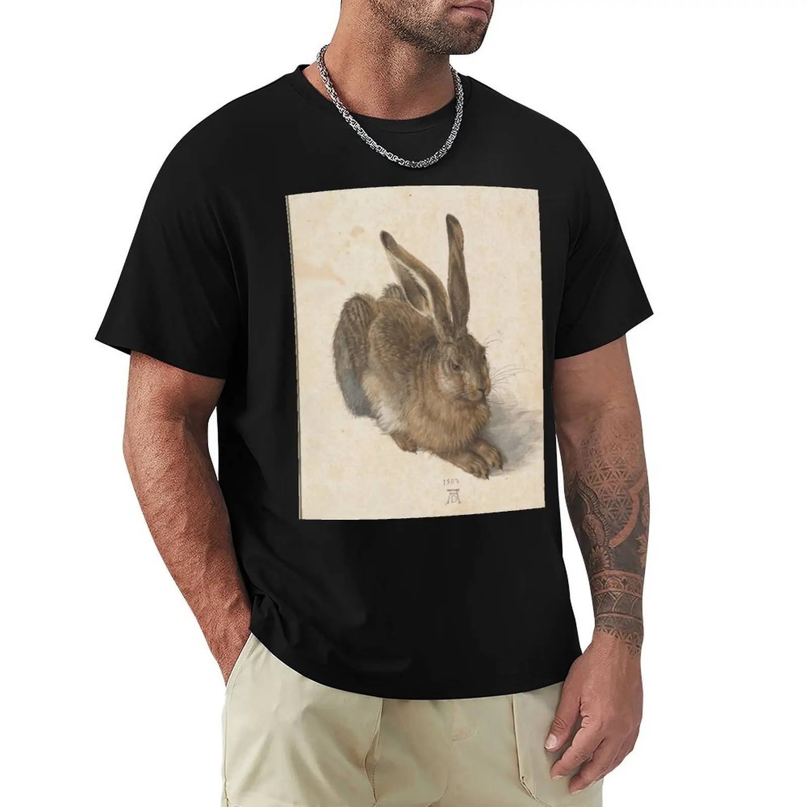 Albrecht Durer's Young Hare I T-Shirt mens graphic t shirts T-Shirt