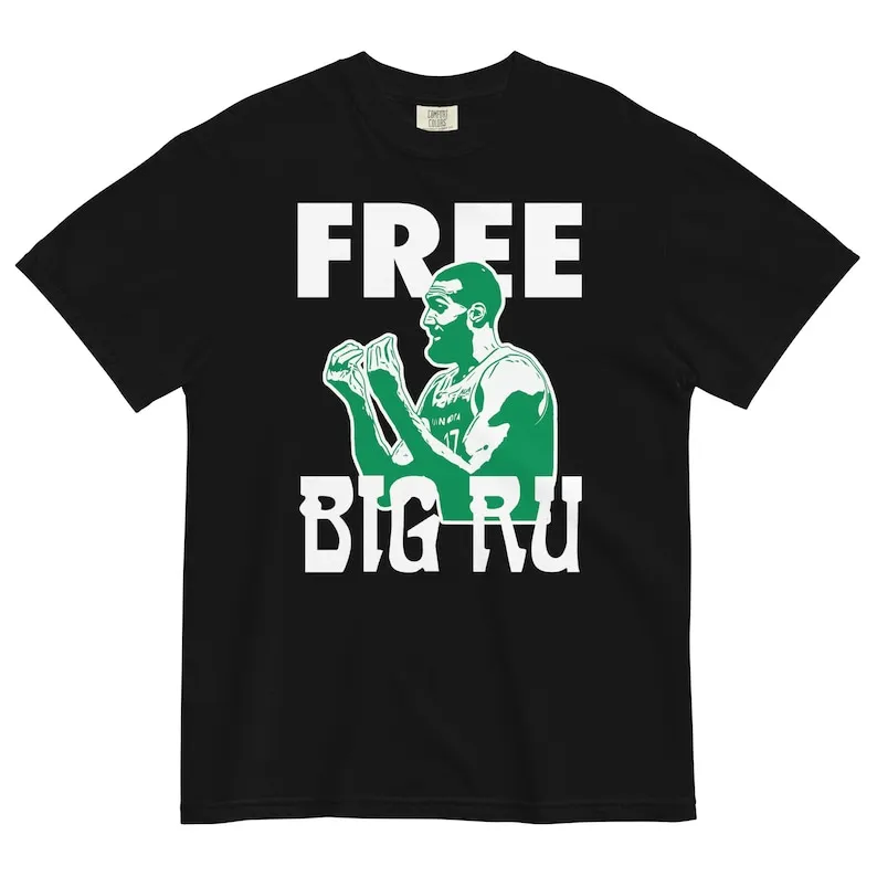 

Free Big Ru Unisex Garment-Dyed Heavyweight T-Shirt, Minnesota Basketball Shirt.