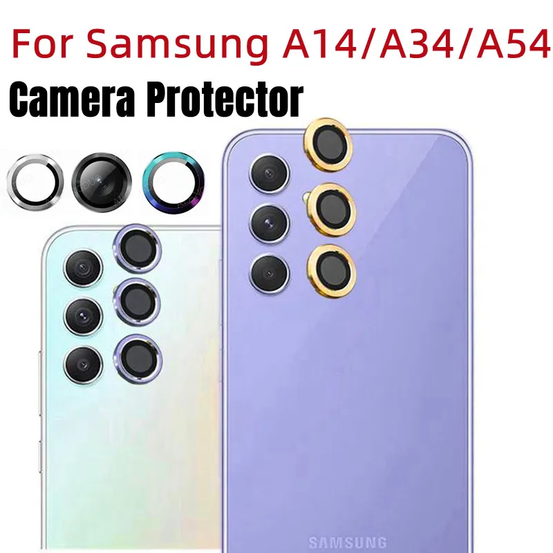 Camera Protector For Samsung A54 A14 A34 5G Metal Lens Glass Screen Protector For Samsung Galaxy A14 5G a34 a54 a14 Lens Cover