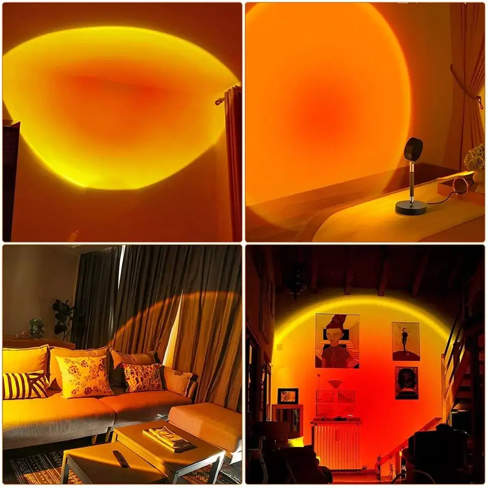 360 Degree Rotation Sun Never setting Projector Lamps for Home Party Living Room Bedroom Decor