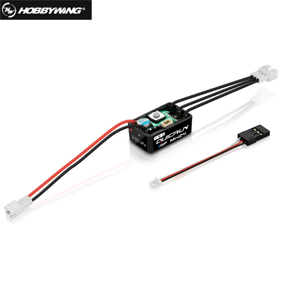 Hobbywing QuicRun WP Mini24 25A 2-3S Sensorless Brushless ESC for 1/16 1/18 1/24 RC Racing Crawler Drift Car