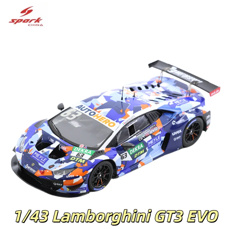 

Искра 1/43 Lamborghini GT3 EVO No. Модель автомобиля из смолы 63 DTM 2021, игрушка для мальчиков, коллекционное украшение для взрослых.