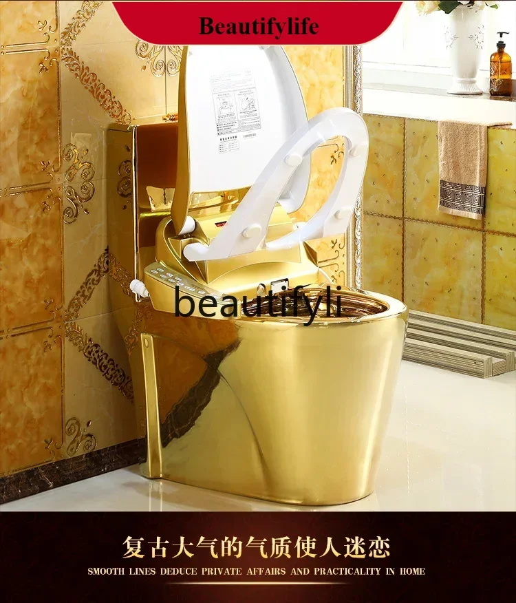 

F185 AY7No water pressure smart golden toilet household multi-function fully automatic drying instant hot toilet