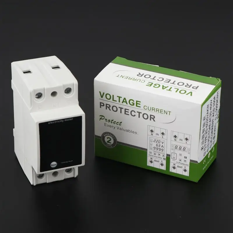 ZS-6035VAKW Digital Energy Meter Din Rail Electricity Usage Monitor AC30-400V Voltmeter Ammeter Watt Kwh Frequency Power Meter