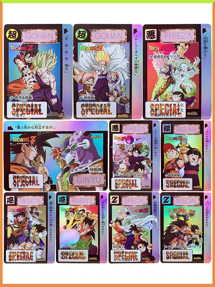 Anime Dragon Ball bricolage ACG Frieza Bejita Piccolo Pan Bulma jeu de combat réfraction cartes à collectionner jouets pour garçons cadeaux d'anniversaire