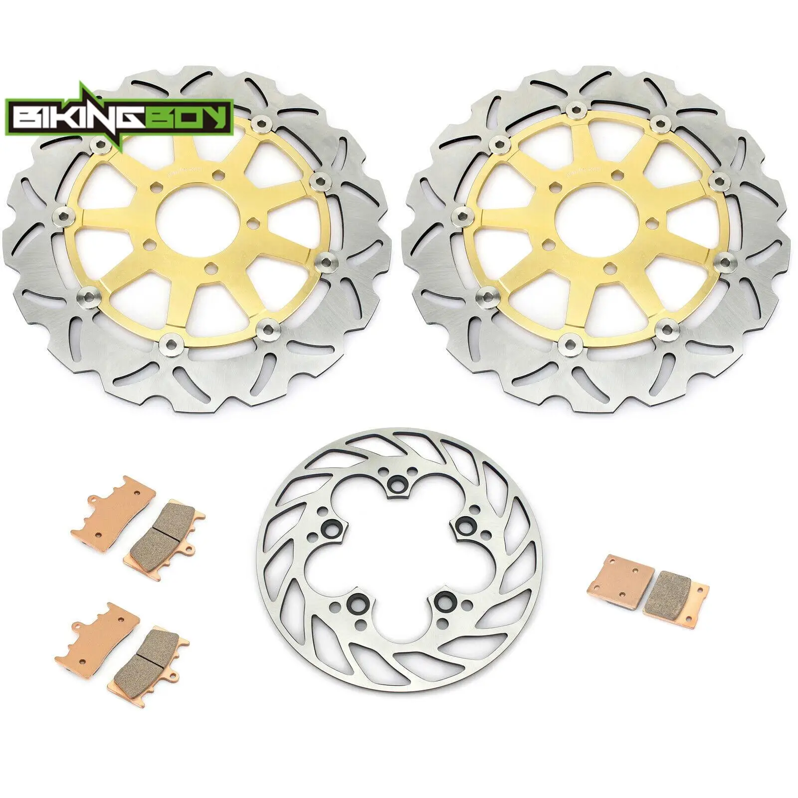 BIKINGBOY For Suzuki GSX-R GSXR 750 96 97 98 99 TL1000R 98 99 00 01 02 03 K1 K2 K3 Front Rear Brake Discs Disks Rotors + Pads view 4