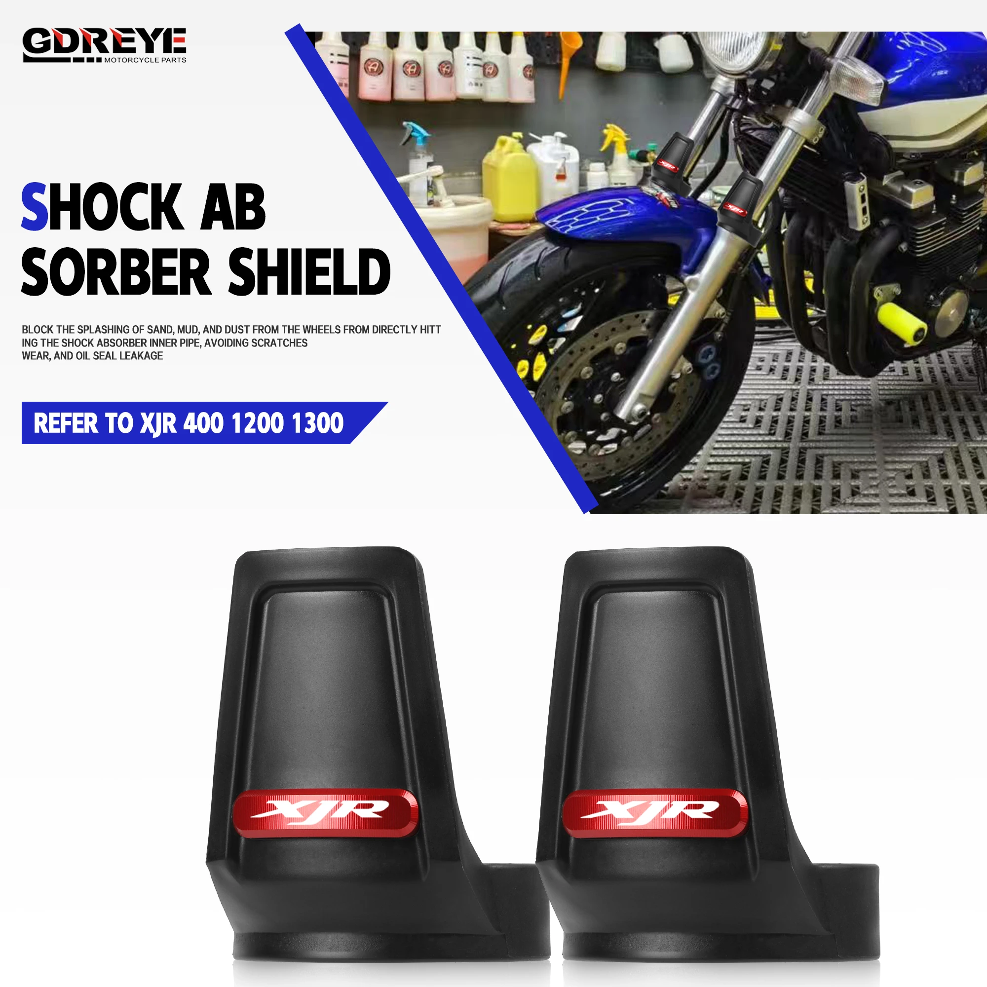 For Yamaha XJR 400 1200 XJR400 XJR1300 Motorcycle XJR1200 Front Fork Guard Shock Absorbing Protective Shell Cover Damping Shield