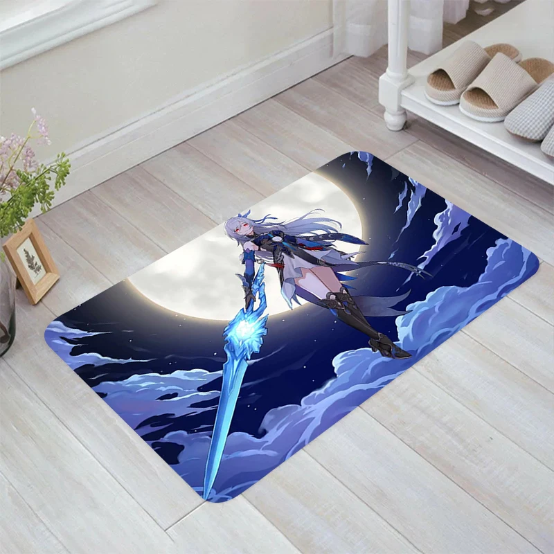 

Honkai Star Rail Floor Mat Doormat Entrance Door Carpets Kitchen Rug Room Mats Balcony Rugs Home Foot Carpet Bathroom Bath House