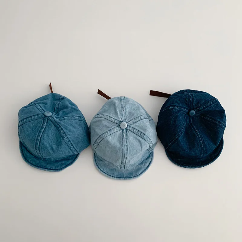 

Fashion Baby Denim Duck Tongue Cap 1-3Year Kids Soft Brim Baseball Hat Children Outdoor Sunscreen Peaked Hats Toddler Visors