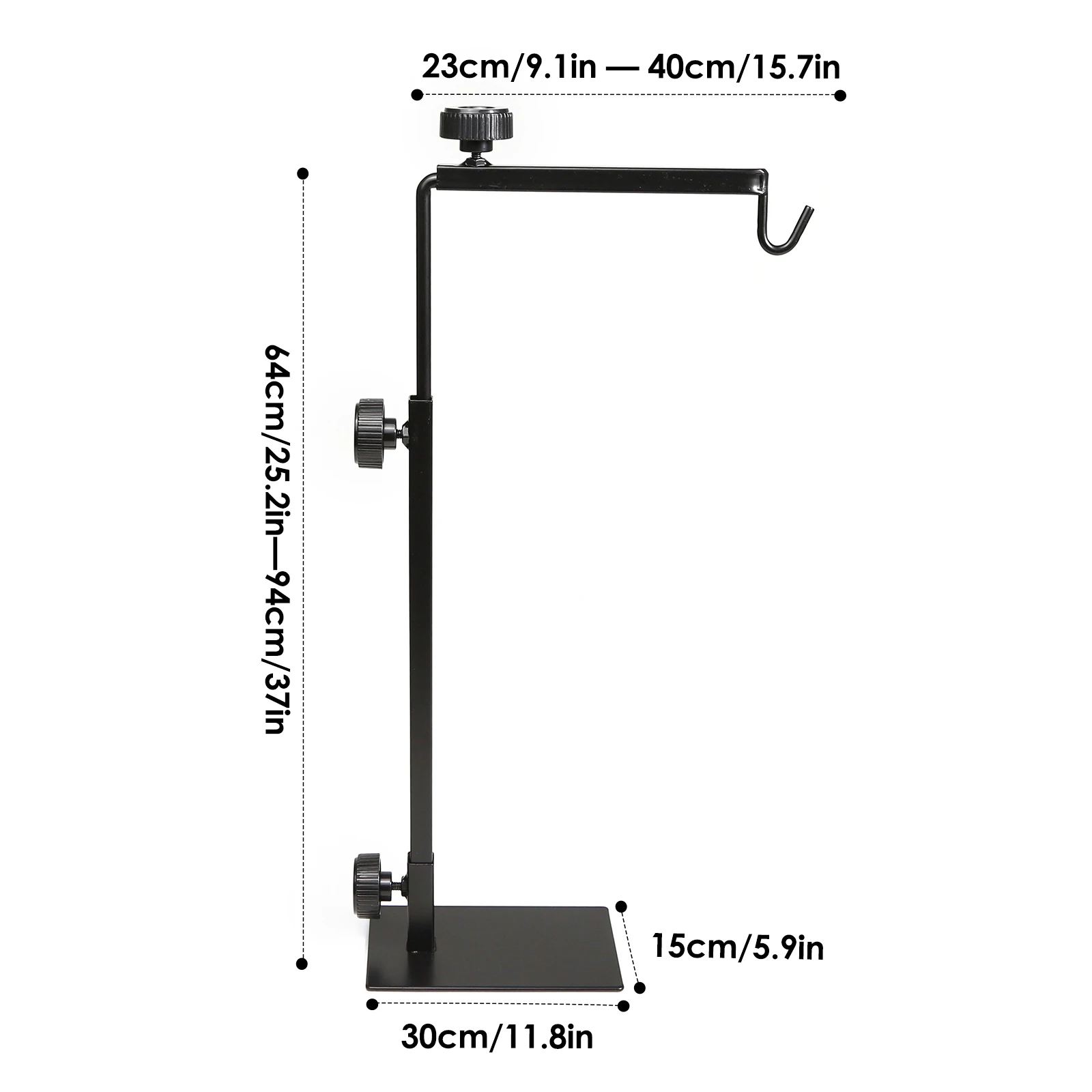 Reptile heating lamp stand large, adjustable and retractable, suitable for lizards, turtles, geckos, snakes, parrots and birds