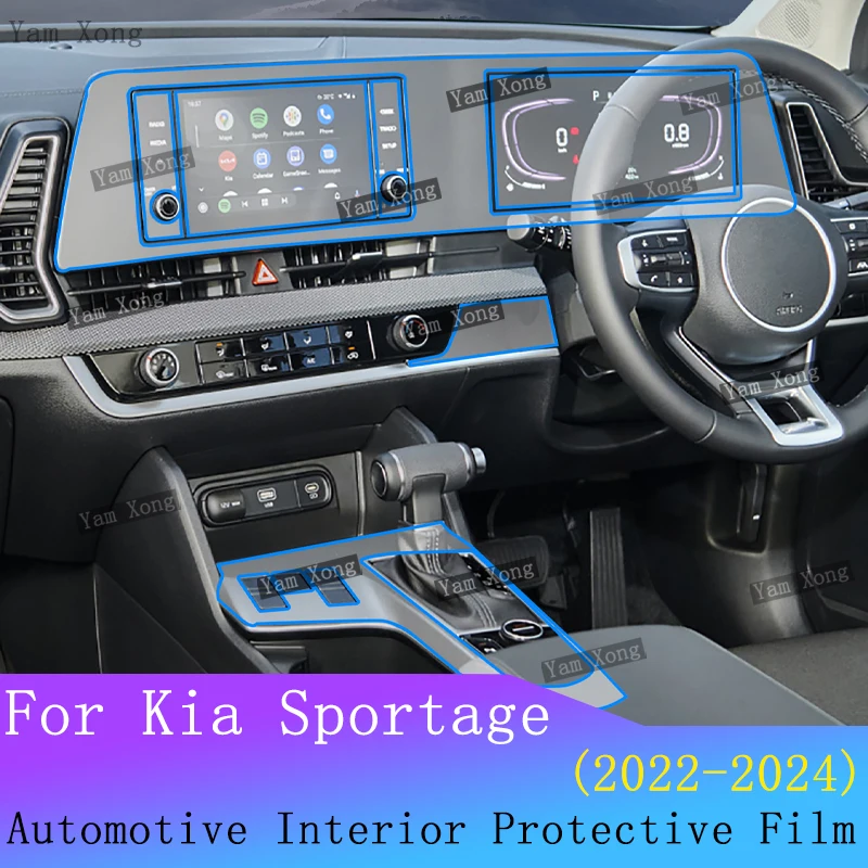 

For Australian version Kia Sportage 2022-2024 Car Full set interior Film Dashboard Transparent Navigation screen Protective Film