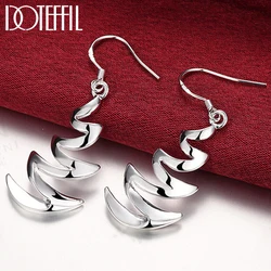 DOTEFFIL-pendientes colgantes de Plata de Ley 925 con forma de media luna, joyería para mujer, regalo de fiesta de compromiso y boda