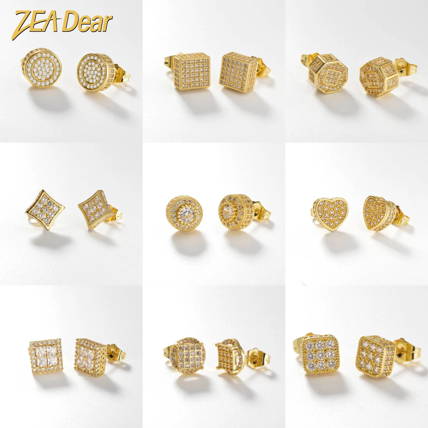 Image of ZEADear Hochwertiger 18 Karat vergoldeter Schmuck, Hochzeitsohrringe, Geburtstagsgeschenk, neuer Luxus 2024, Verlobung, Jahrestag