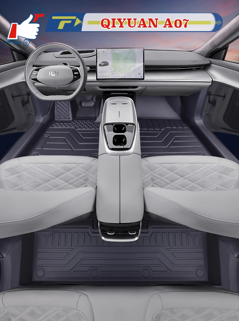 

Автомобильный коврик с левым рулем для CHANGAN QIYUAN A07 2024, полностью окруженный коврик для ног, напольный коврик, водонепроницаемый коврик