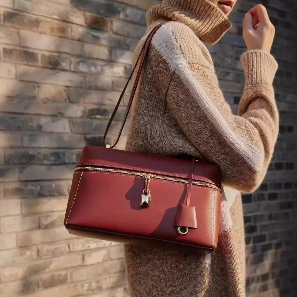 

omen Luxury Y2k Designer Brand Lunch Box Leather Handbag Messenger Trend Small Big Square Shoulder Crossbody Bag Onsale Replica