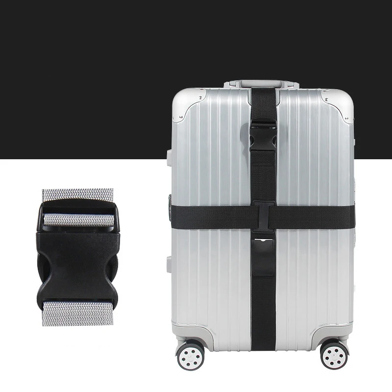 Cinghia per bagagli regolabile 1 pz Cintura da imballaggio Accessori essenziali da viaggio Forniture per valigie Cintura fissa Tracolla per valigia fissa a croce