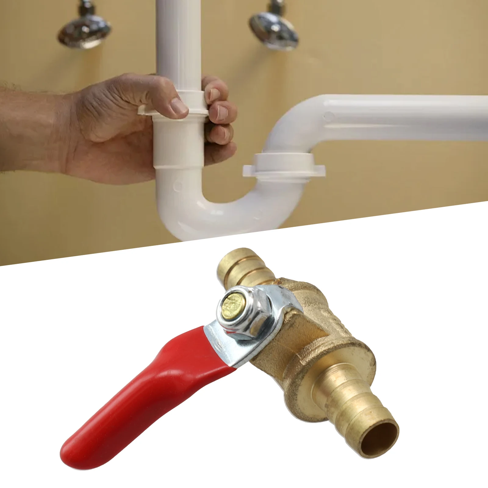 Gesmeed Messing Lichaam Water/Olie/Aardgas Afgesloten Kogelklep Met Slang Weerhaak Aansluiting Drainage Rotatie Apparaat 6Mm 8Mm 10Mm 12Mm