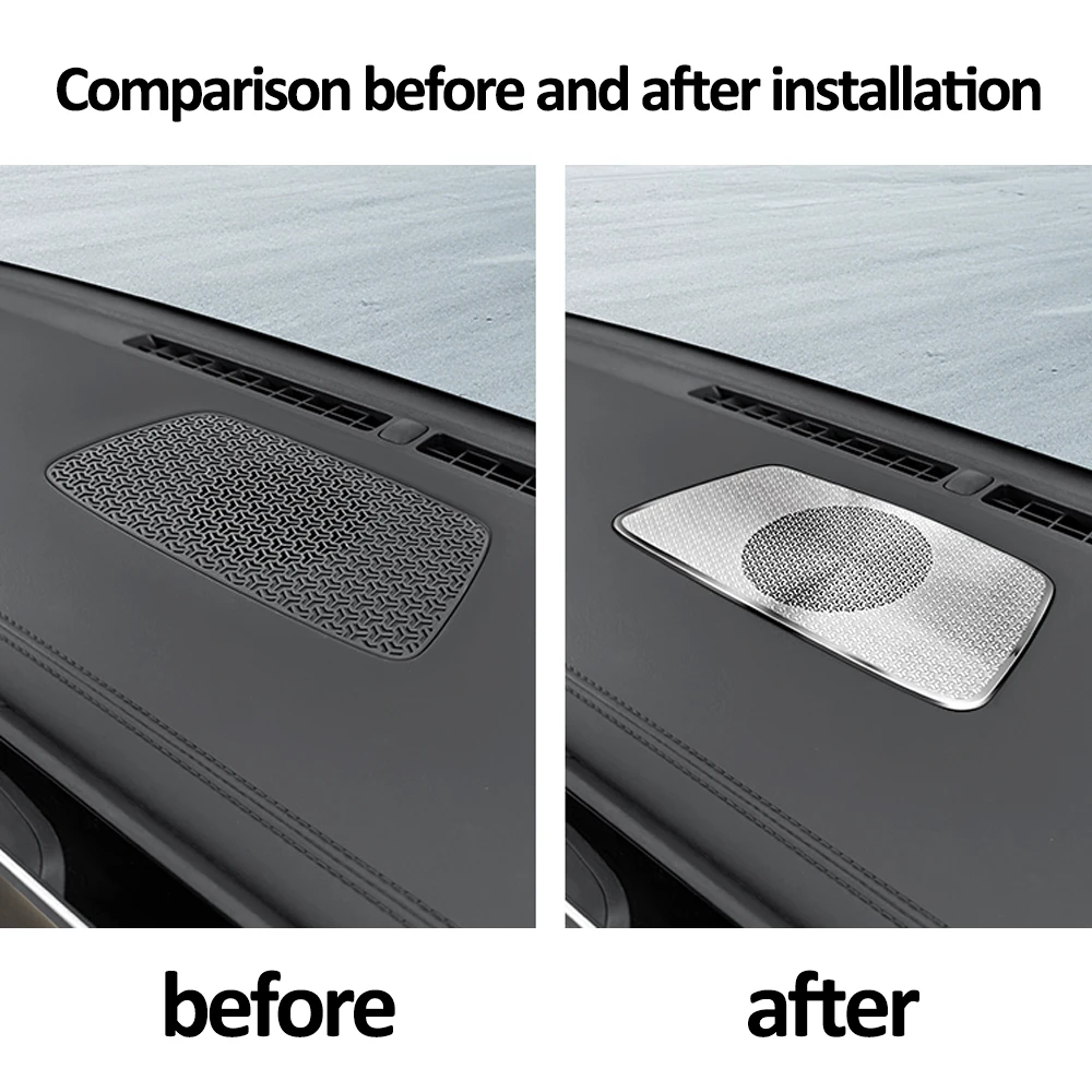 For 2020-2025 BYD Song Pro DM-i Instrument Panel Horn Cover Air Outlet Dust Cover Car Modification Supplies Metal Audio Cover 2