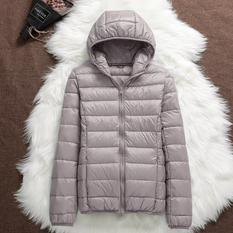 New Women Thin Down Jacket White Duck Down  Jackets Autumn and Spring Warm Coats Portable Outwear Chaqueta De Plumas Jackets