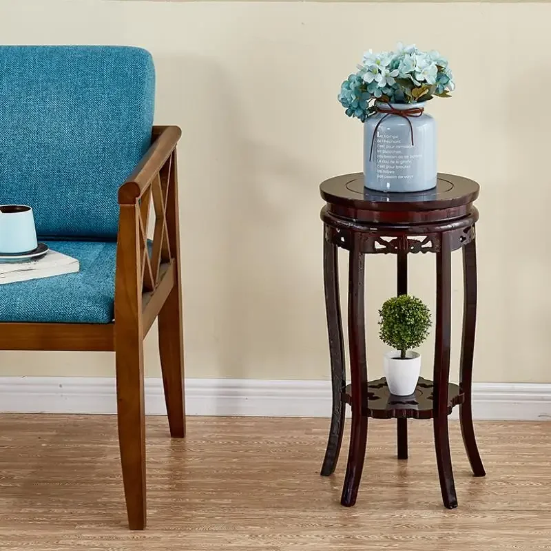 Chinese Solid Wood Flower Stand, Household, Living Room, Bonsai Pots Frame, Single Flower Shelf, Indoor