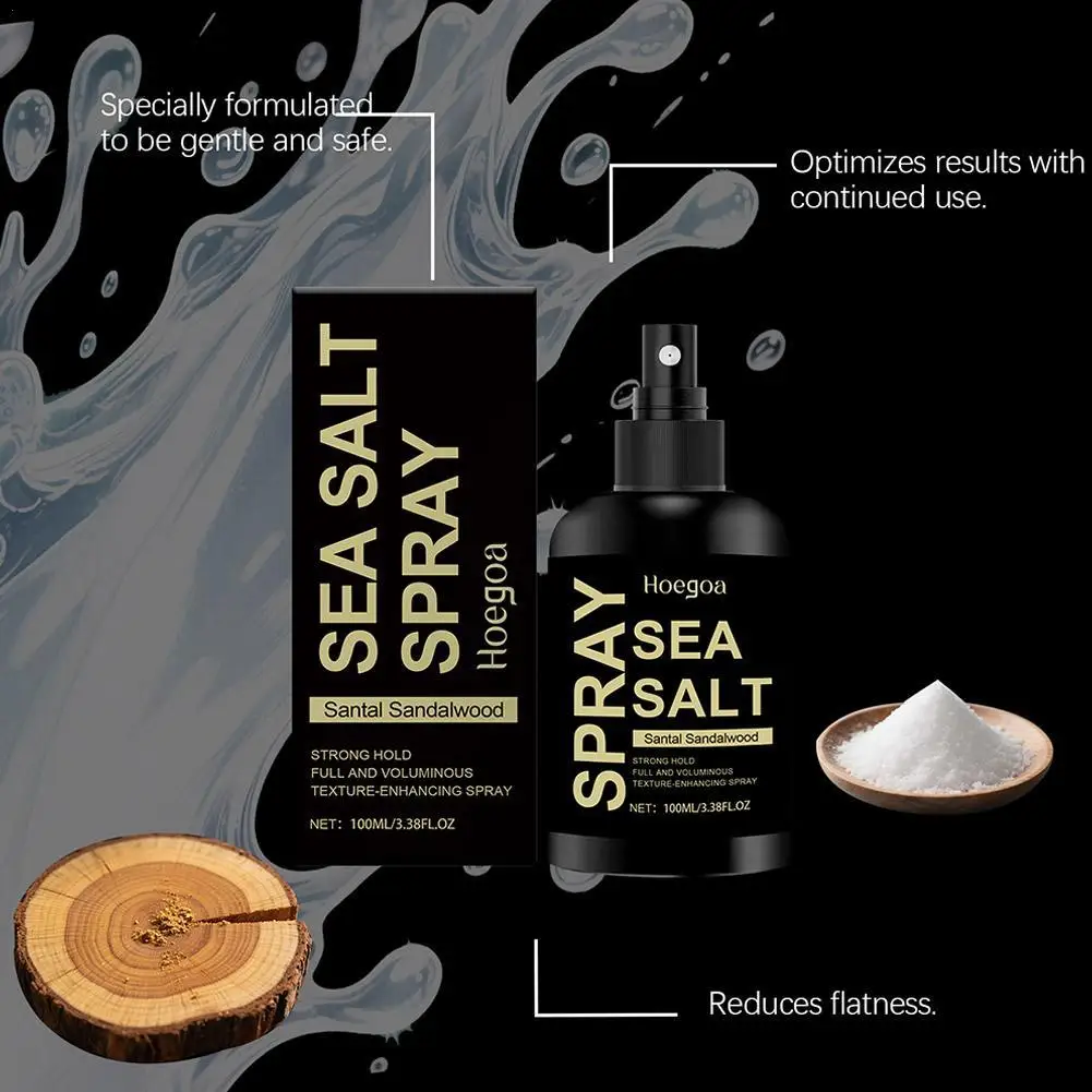 Spray de cabelo para volume e textura, spray modelador leve, retenção natural, controle de frizz, não gorduroso para mulheres e homens