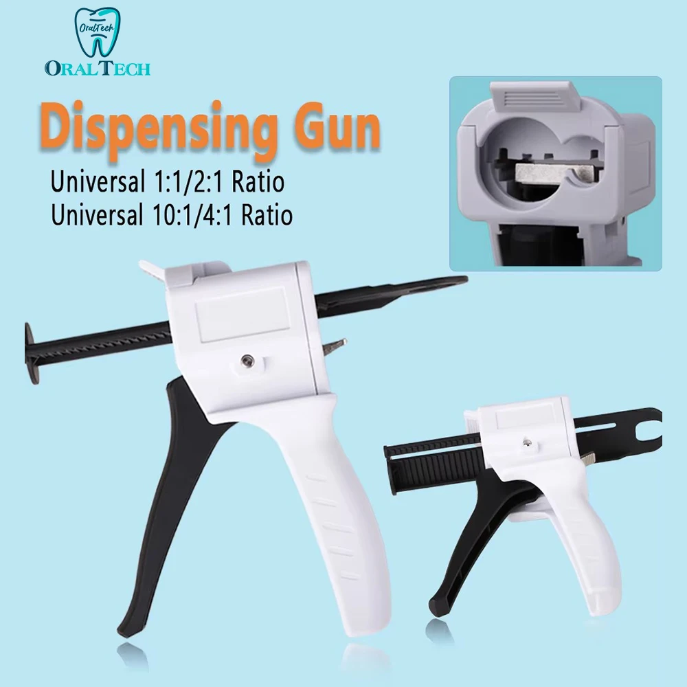

Dispensing Gun Dental Silicon Rubber Impression Conveying Mixers Mixing Tips Disposable Universal Dispenser Gun Dentist Tools