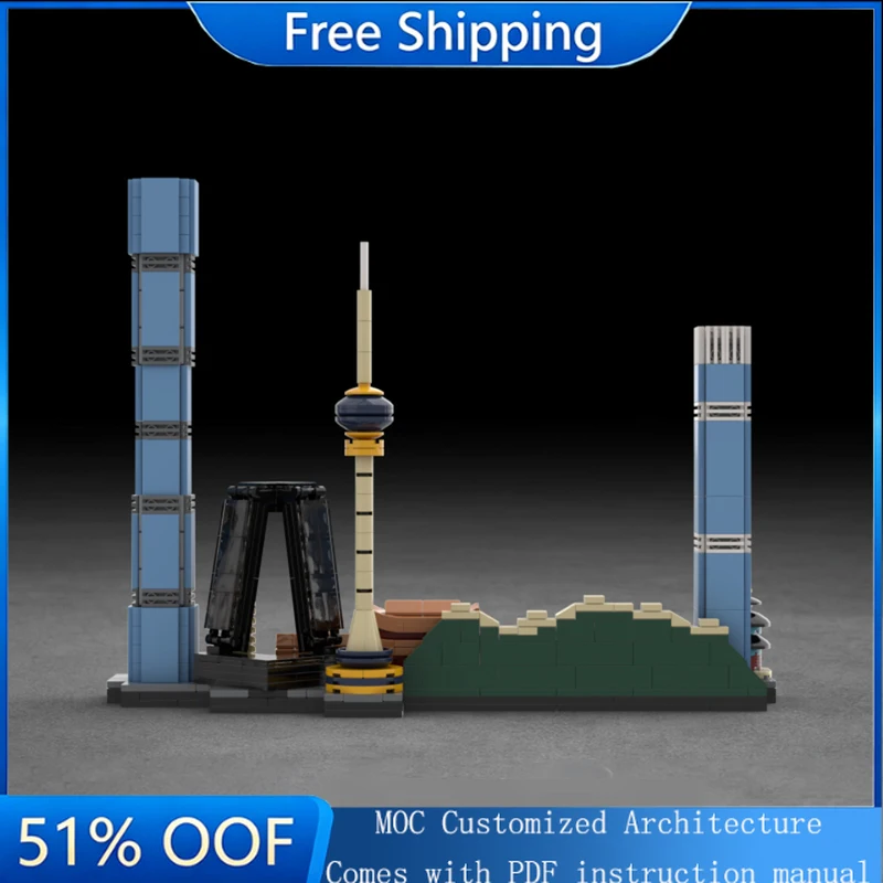 

613 PCS MOC Famous Architecture Series Luxury Attraction Collection Model Customize Puzzle Technology Creative Assembly Toy Gift