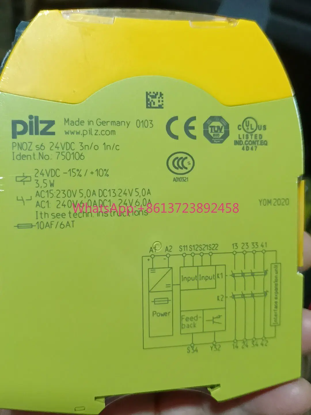 750106 pilz safety relay S6 high quality