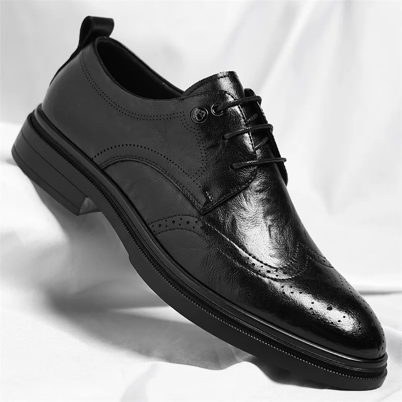 Men's leather shoes, business formal leather shoes, color series, commuting, casual, office dress shoes
