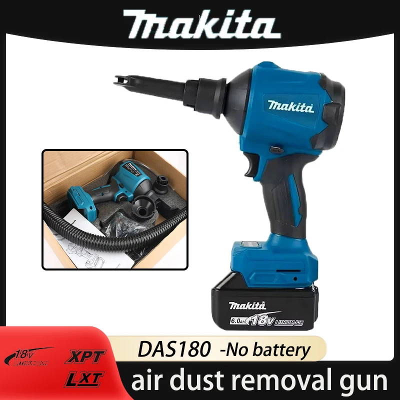 

Makita DAS180 Brushless Air Blower Cordless Air Dust Removal Gun with Nozzle 18V Multifunction Dusting Machine Inflator Tool