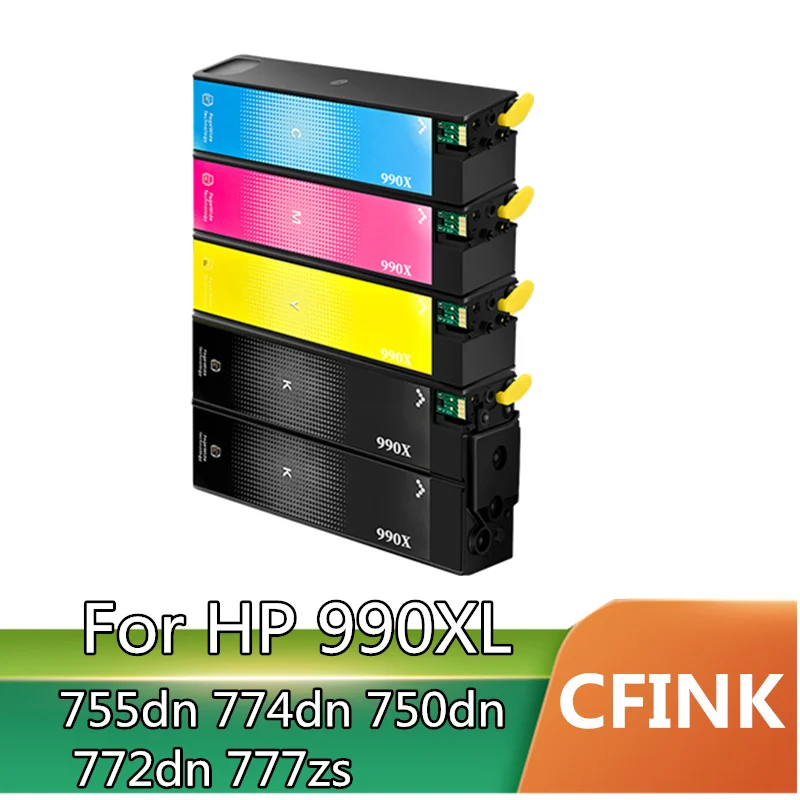 

990 990X 990XL Ink Compatible Ink Cartridges with Chip For HP PageWide 755dn 774dn 750dn 772dn 777z P75050 P77740 P77750 Printer