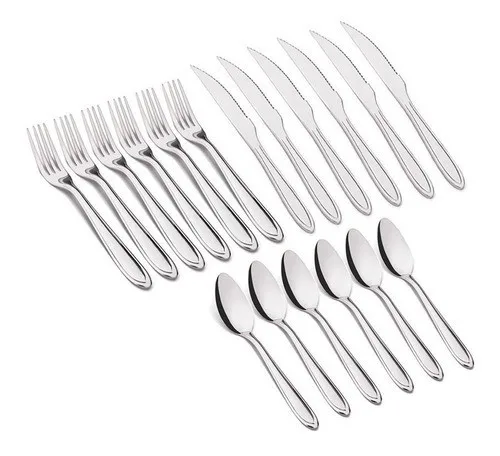 Cutlery Set 18 Pieces Fork, Knife and Spoon Inox Bahia Line