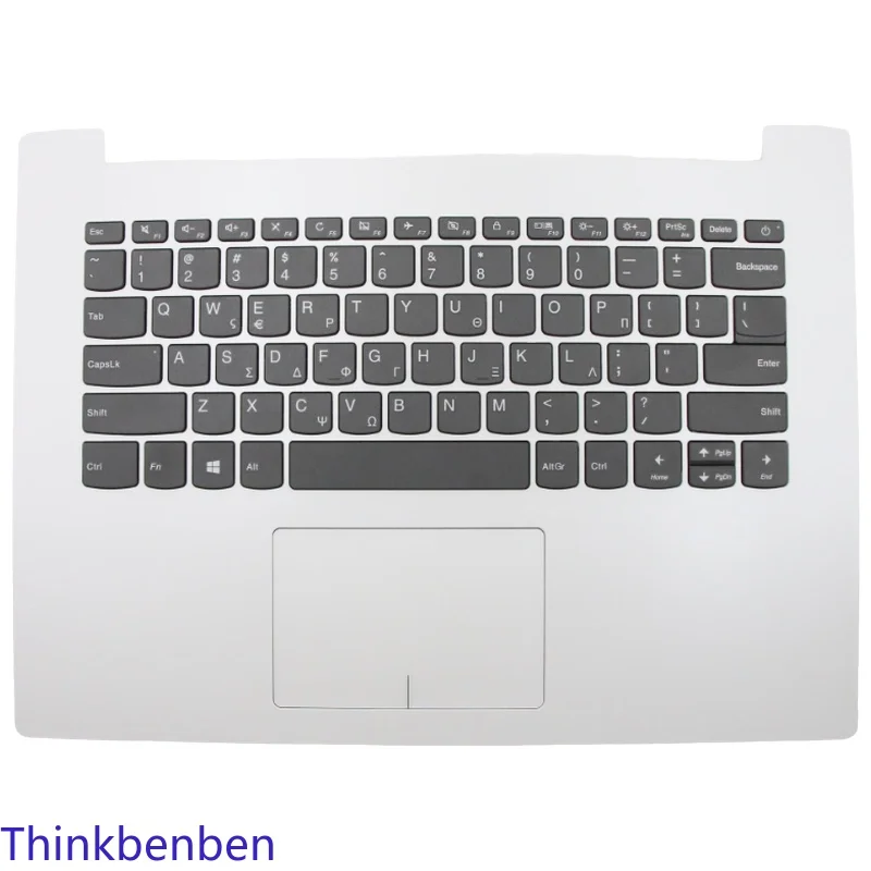 Capa Superior do Teclado Grego Branco GR para Lenovo Ideapad 320 14 14ISK 14IKB 14IAP 14AST 5CB0N82222