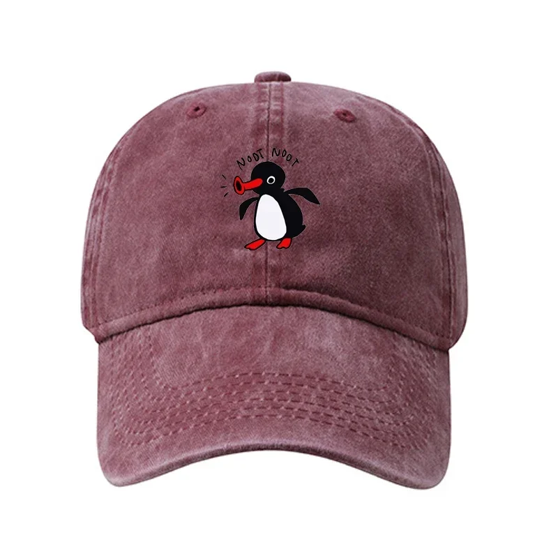 Noot Czapka z daszkiem Mężczyźni Wysokiej jakości prana bawełna Kobiety Daszek przeciwsłoneczny Snapback Penguin TV Wiosna Lato Kapelusz