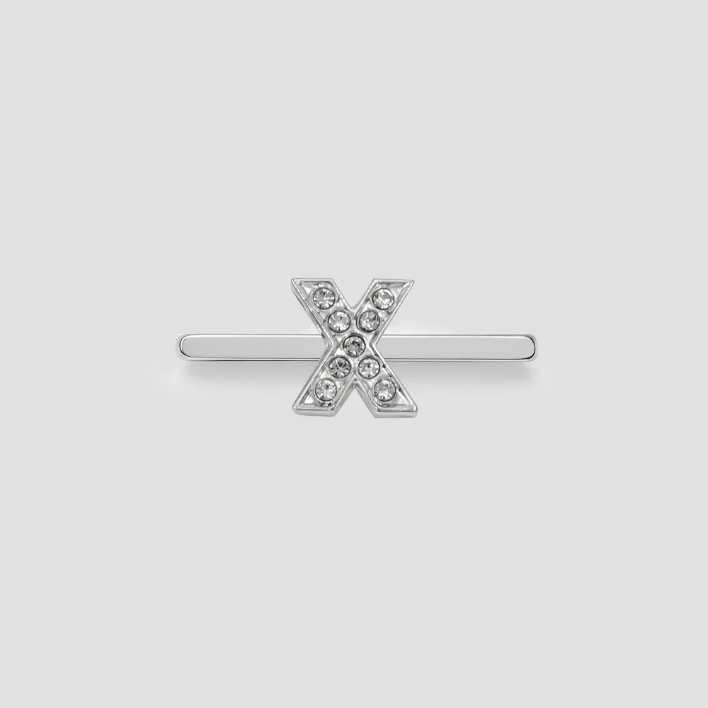 Strap Slide Charm Watch Strap Letter Charm Rhinestone Silver Watch Bracelet Ornament Alphabet Letter for Whoop 5.0/5.0 MG/4.0