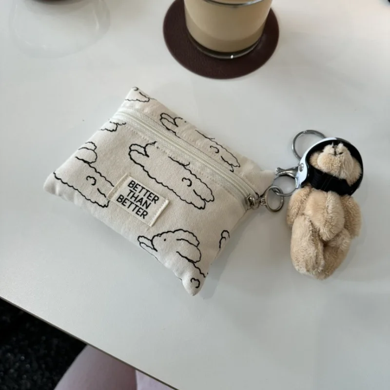 

Облачный кролик, простой подвесной кошелек для монет, уличный многофункциональный портативный кошелек для хранения наушников