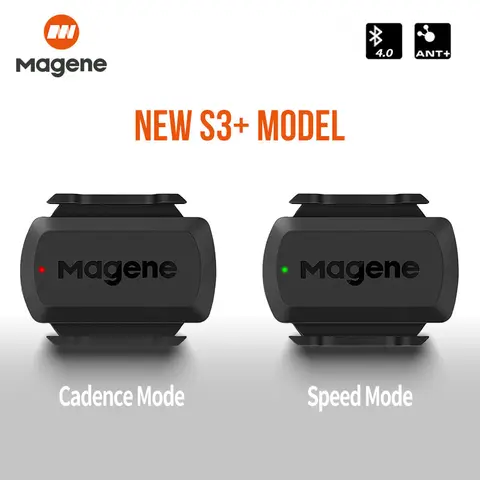 Magene S3+ Speed Cadence Sensor ANT Bluetooth Computer Speedmeter Dual Sensor Bike Accessories Compatible with WahooOnelap Zwift