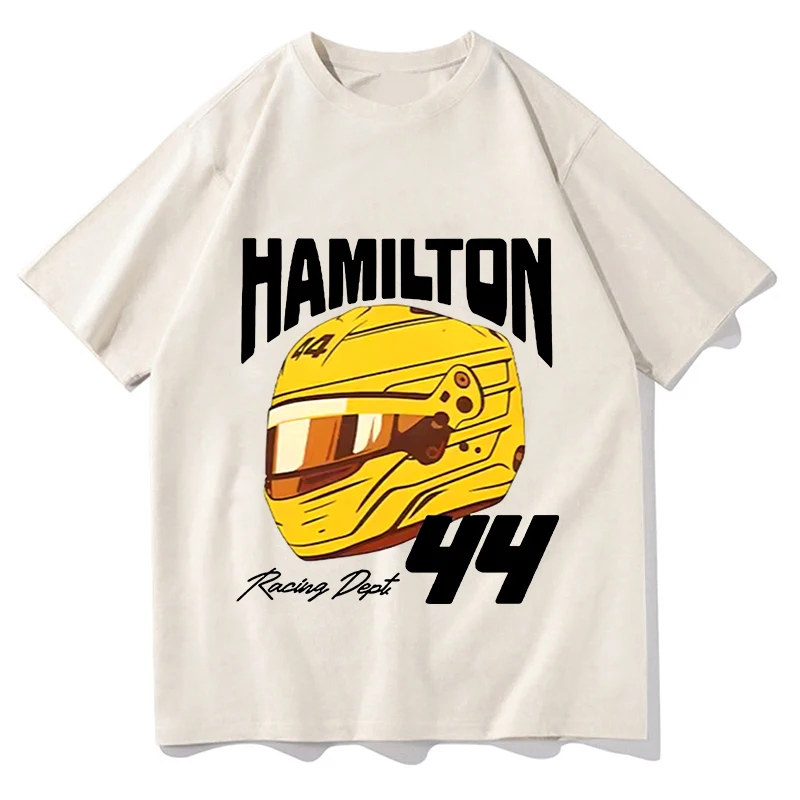 Lewis Hamilton Helmet T-shirt Men's Women's Summer Cotton Y2K Clothing Fashion Short-sleeved Top Unisex Streetwear - view 4