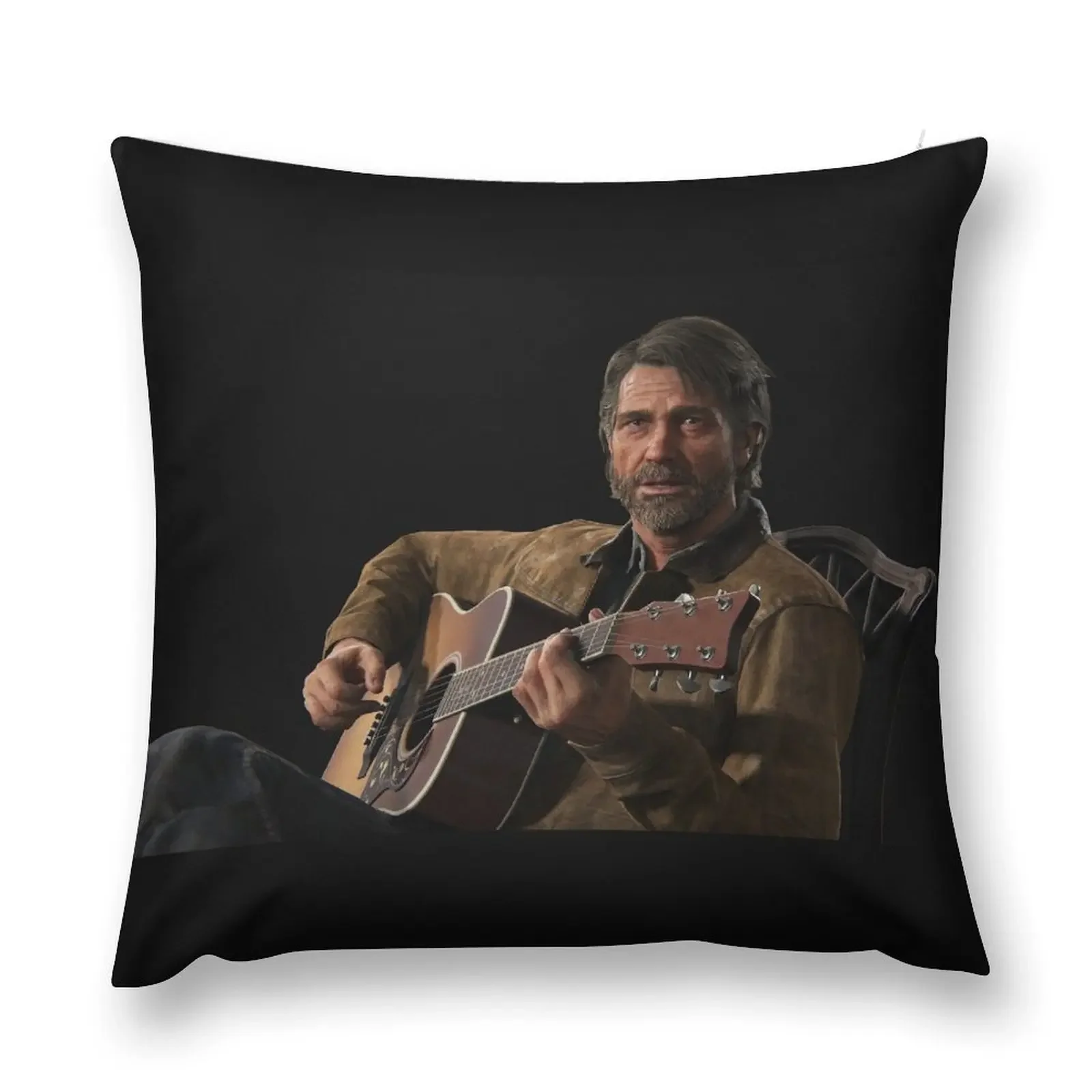 Joel and his guitar Throw Pillow Sitting Cushion Bed pillowcases pillow