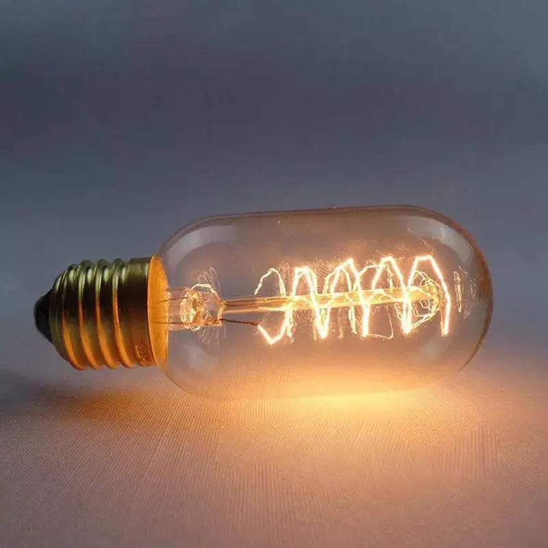 40W Dimmable Tungsten Filament Bulbs 4Pcs Teardrop Squirrel Cage Design for Chandeliers Pendant & Wall Sconces