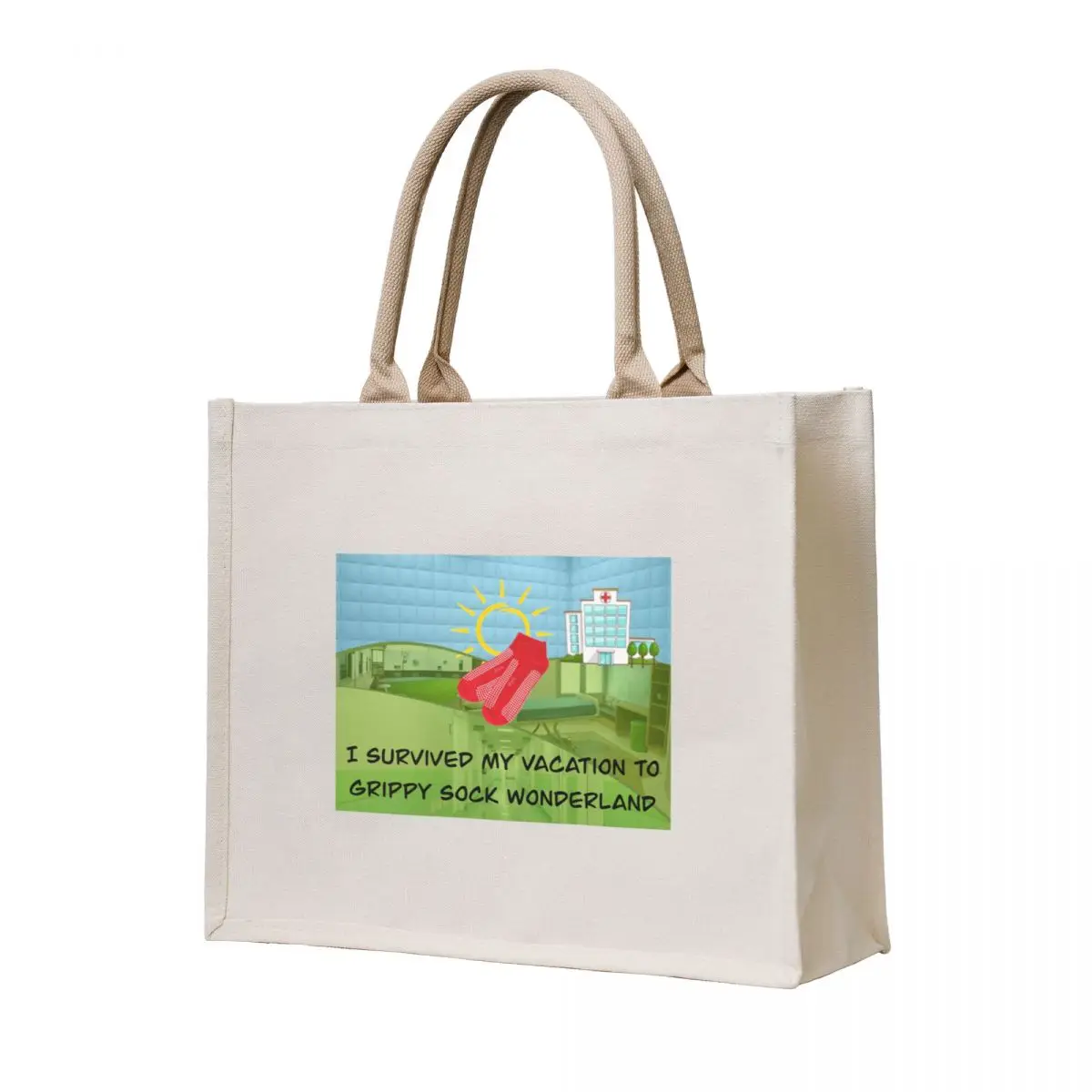 

I SURVIVED MY VACATION TO GRIPPY SOCK WONDERLAND Tote Bag ecological bags bags woman 2025 shopper bags personalized tote