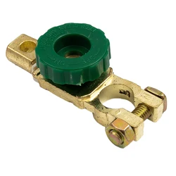 1 pz Heavy Duty Battery Disconnect Isolator Cut Off Switch 12V 24V verde 17MM adatto a parti di automobili terminali negativi Standard