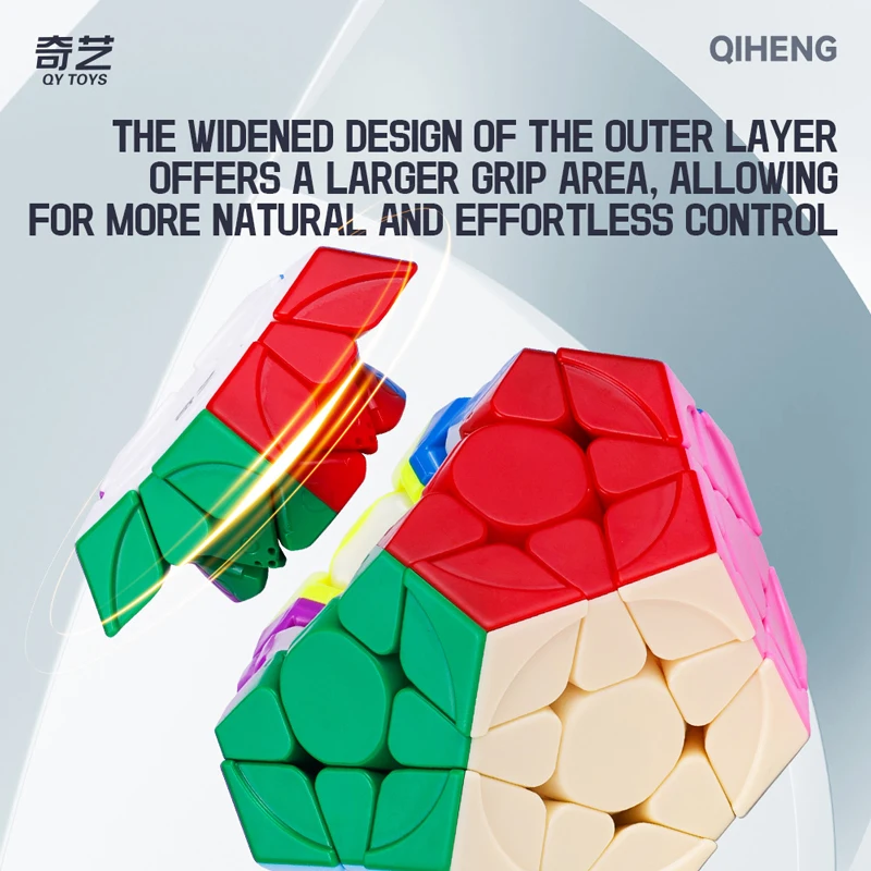 QiYi Qiheng Megaminx Magic Cube 3x3 Dodecahedron Professional Speed Puzzle 12 Face Children Toy Special Speedcube Cubo Magico