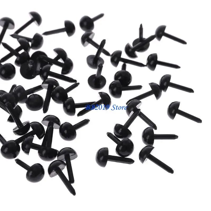Q0kb 100 stcs 3 mm/4 mm/5 mm/6 mm -doe -het -zelf voor poppenpop plastic zwarte pin veiligheidsogen voor han
