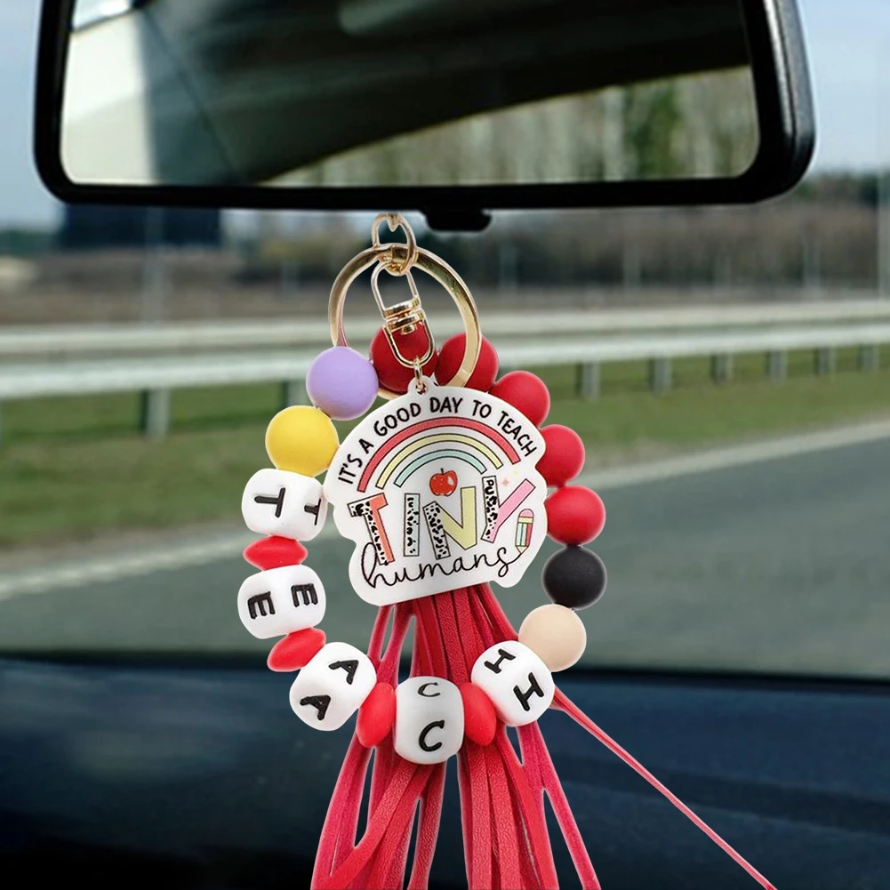 TEACH Lanyard Wristlet Keychain Classroom Accessories For ID Badges Keys Teacher Present
